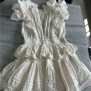 Loveshackfancy dress ruffled cream